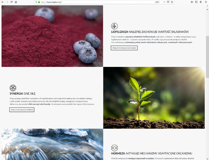 Sklep internetowy hormetiqforest.pl - informacje o liofilizacji i synegrii